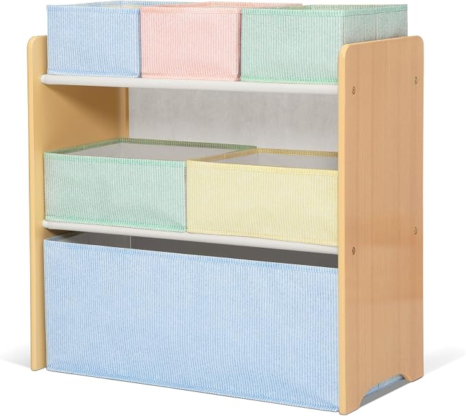 Delta Children - GapKids 6 Bin Toy Organizer - Greenguard Gold Certified, Pastel