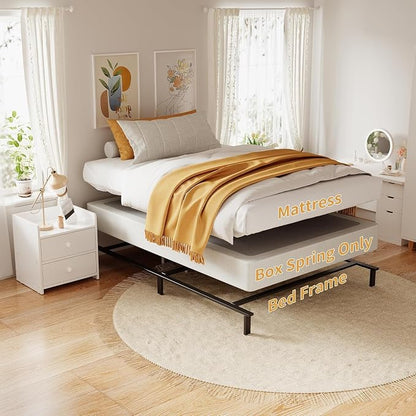 OSASET Twin XL Box Spring, 7 Inch Box Spring for Bed, 3500 lbs Heavy Duty Metal Frame Mattress Foundation with Fabric Cover, Easy Assembly-Noise Free
