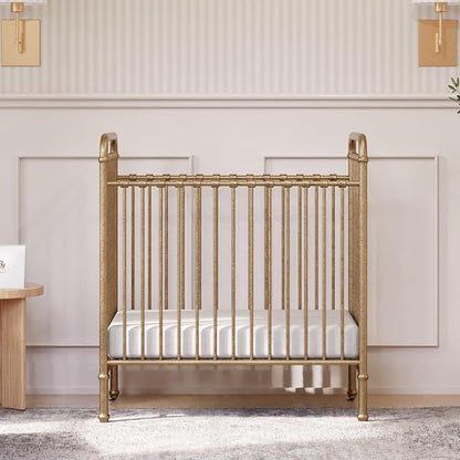 Namesake Abigail 3-in-1 Convertible Baby Crib, Vintage Gold | GREENGUARD Gold Certified, Converts to Toddler Bed & Daybed, 4 Adjustable Mattress Heights, Conversion Kits Sold Separately