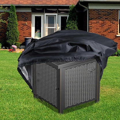 Saking Fire Pit Cover,32 inch Square Firepit Covers, Gas Fireplace Fire Pit Table Cover for Propane Fire Pit - 32 x 32 x 17 inch