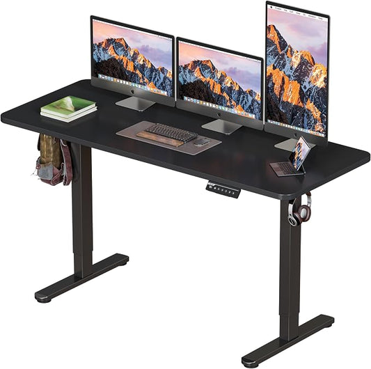 BIZUM Electric Standing Desk 60 x 24 Inch Computer Desk-Gaming Desk Black Home Office Desks Height Adjustable Memory Stand Up Computer Workstation