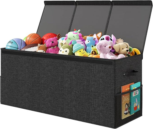 Extra Large Toy Box Chest with Lid, Kids Toy Storage Organizer for Boys Girls, Big Toy Bin Basket Extra Large Toy Storage Box for Living Room Playroom Nursery (40" x14" x16")