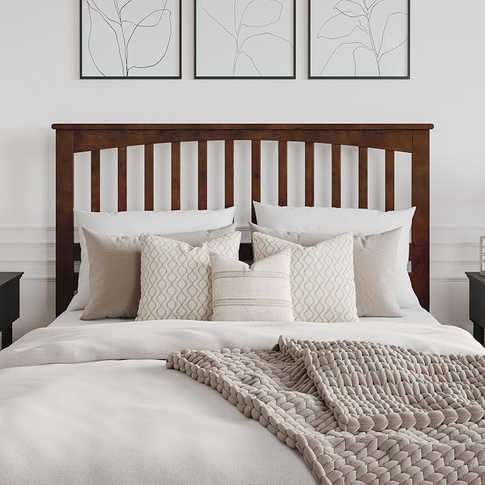 AFI, Mission Queen Solid Wood Headboard, Walnut