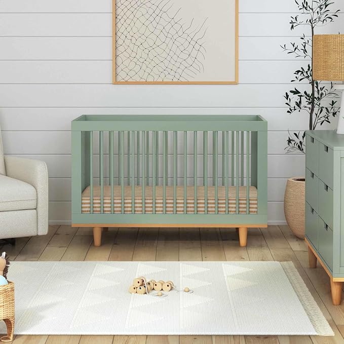 Davinci Marley 3-in-1 Convertible Baby Crib, Light Sage | GREENGUARD Gold Certified, FSC Certified, Converts to Toddler Bed & Daybed, 4 Adjustable Mattress Heights - Easy Assembly