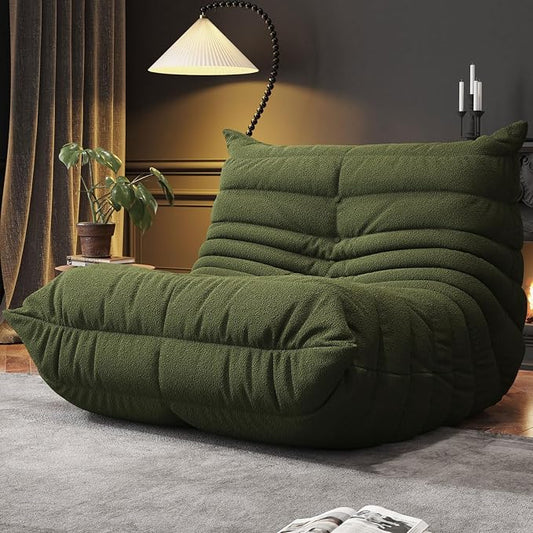 WHGBJA Bean Bag Chair for Adults, Lazy Bean Bag Sofa for Bedroom, Living Room, Reading, Gaming Floor Sofa Chair, Boneless, Comfy