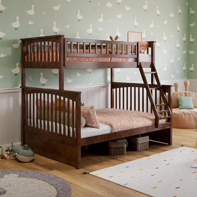 AFI, Columbia Ladder Bunk Bed Twin Over Full, Walnut