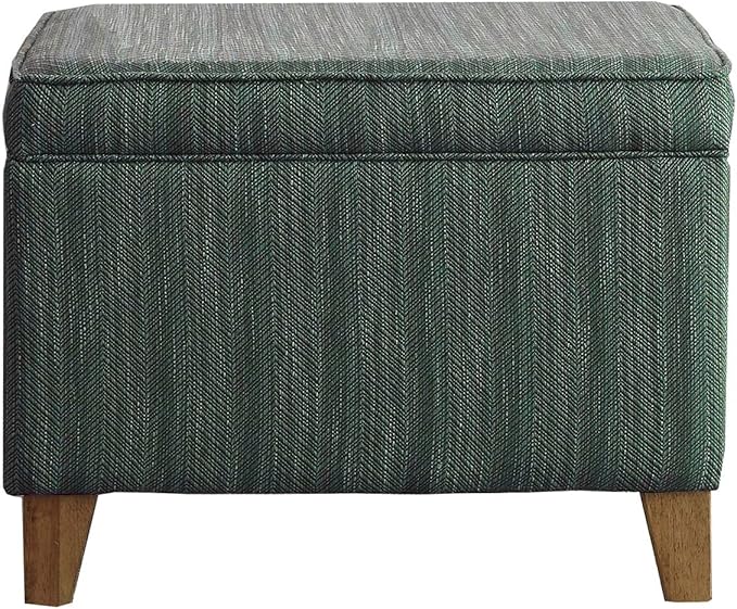 HomePop 24" Medium Square Storage Ottoman - Teal