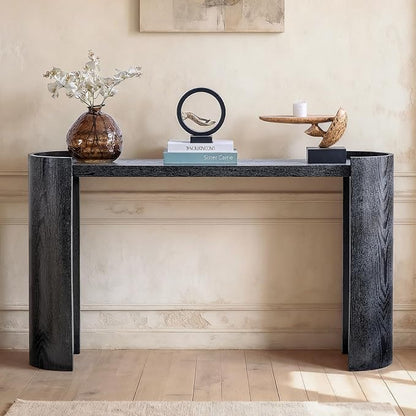 LKTART 53" Black Console Table for Entryway, Couch Tables Behind Sofa, Space-Saving Wooden Entry Foyer Hallway Table, Modern Console Sofa Tables for Hallway Organization