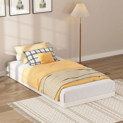 SHOANED Twin Size Box Springs - 3 Inch Low Profile Mattress Foundation No Noise Heavy Duty Metal Basics Bed Base with Clean Fabric Cover, Easy Assembly