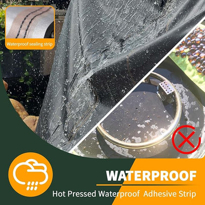 Enzeno Fire Pit Cover Round for Solo Stove Yukon 30-32",Waterproof Oxford Cloth Fire Pit Cover,Fits for Gas/Table/Bowl Fire pits - 33" D X 18" H
