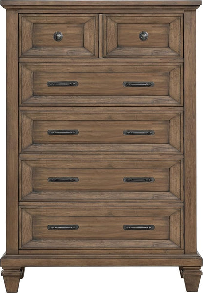 New Classic Furniture Mariana 5-Piece Wood King Bedroom Set, Vintage Mocha