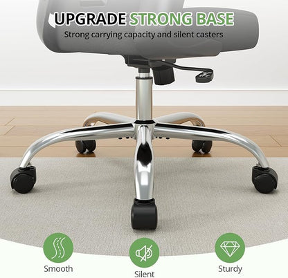Office Chair, Ergonomic Desk Chair, 330LBS Capacity, High Back Computer Chair for Long Hours Comfortable, Rolling Swivel Executive Task Chair for Home Office with Flip-up Armrests