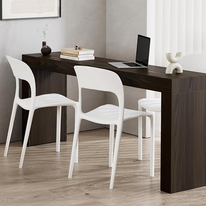 Mobili Fiver, Evolution Desk 70.9 x 15.7 in, Dark Walnut with Two Legs, Made in Italy