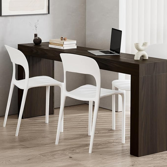 Mobili Fiver, Evolution Desk 70.9 x 15.7 in, Dark Walnut with Two Legs, Made in Italy