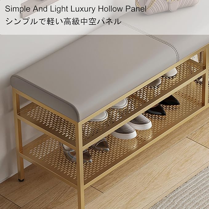 Shoe Rack Bench For Entryway/Closet,Storage Ottoman,Storage Bench,Shoe Organizer,Shoe Cabinet,Entryway Bench/Ottoman With Shoe Storage and Seating,for Living Room,Bedroom End of Bed,Installation Free