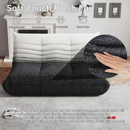 WHGBJA Bean Bag Chair for Adults with Memory Foam Couch, 3 Seater Bean Bag Sofa for Bedroom, Living Room, Reading, Gaming Floor Sofa Couch, Boneless, Comfy