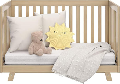 Storkcraft Beckett 3-in-1 Convertible Crib – GREENGUARD Gold Certified, Fits Standard Crib Mattress, Converts to Toddler Bed and Daybed, 4 Mattress Heights, Grow-with-Me Design (Driftwood)