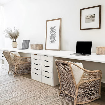 Kaboon 55x27.5 in White Tabletop, Wood Desktop One Piece, Reversible Melamine Countertop for Home and Office