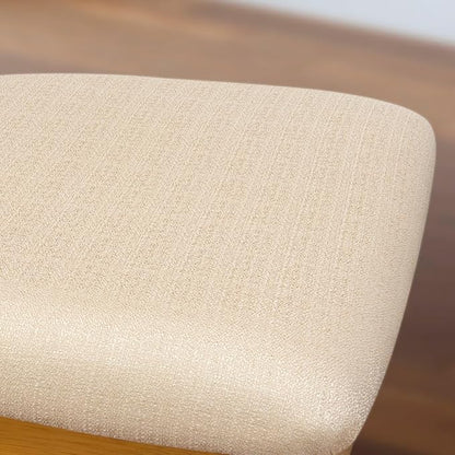 East West Furniture VAC-OAK-C Vancouver Dining Chairs - Linen Fabric Upholstered Wood Chairs, Set of 2, Oak