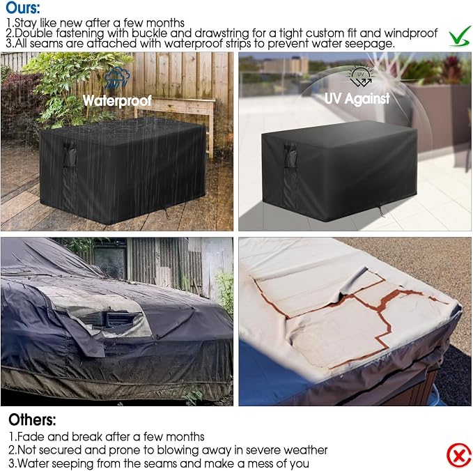 Customized Fire Pit Cover for Outdoor Firepit Rectangular/Round, Personalized Heavy Duty Waterproof Cover for Gas Fire Pit Table/Fireplace/Propane Firepit/Bonfire Fire Stove/Patio Fire Bowls