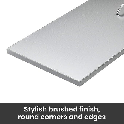 Stanbroil Fire Pit Burner Pan Cover 39" x 15", Fits 36 x12 Inches Rectangular Drop-in Burner Pan, Stainless Steel