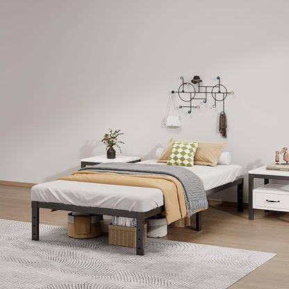 LUMUNANCE Metal Bed Frame Twin XL Size - 12 Inch Heavy-Duty Twin XL Platform Bed Frame No Box Spring Needed, Easy Assembly, Noise-Free, Sturdy Mattress Foundation, Underbed Storage Space