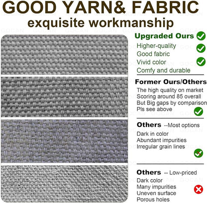 GOCAN Large Outdoor Hammock, Extra Long 2 Person Replacement Cotton Canvas Hammock Compatible with Hammock Stand, 500 Lbs Weight Capacity（Grey）