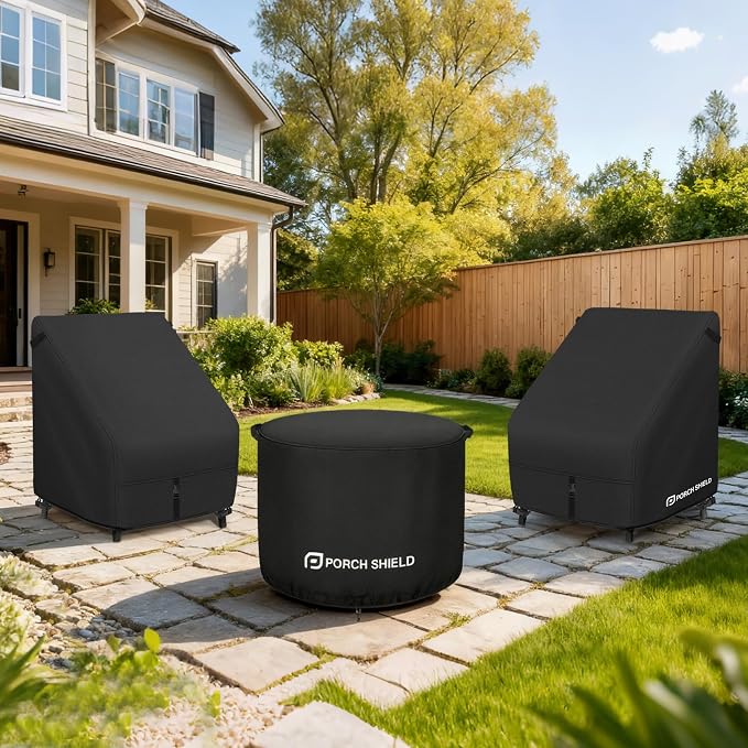Porch Shield Fade Resistant Solo Stove Yukon Cover - Waterproof Patio Fire Pit Cover Round 28 inch Fits for Small Firepit Solo Stove Yukon
