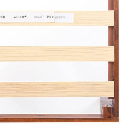 Mellow Naturalista Classic 12-Inch Solid Wood Platform Bed | Wooden Slats, No Box Spring Needed, Easy Assembly | King, Cherry
