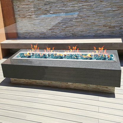Stanbroil 48 by 6-Inch Drop-in Linear Trough Fire Pit Burner, 304 Stainless Steel Gas Fire Pit for Outside, BTU 91,000 Max
