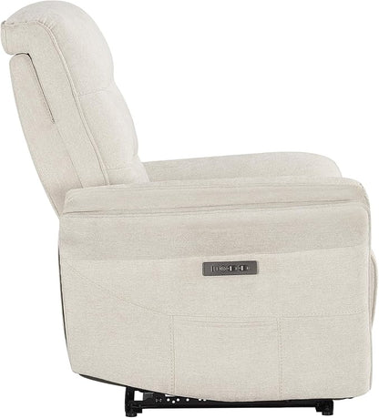 KISLOT Power Recliner Chair with Adjustable Headrest and Footrest, Dual Motor Fabric Reclining Chair with USB/Type-C Charging, Zero Gravity Modern Electric Recliner for Nursery Living Room Bedroom