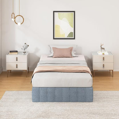 SHLAND Box Spring Twin XL 9 Inch Metal Box Springs Twin XL Size Basics Bed Base, Mattress Foundation, Heavy Duty Structure with Cover, Easy Assembly