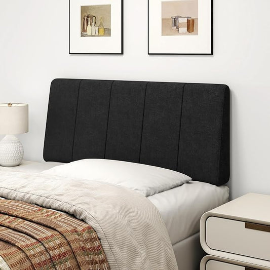 Twin Size Headboard Only-No Assembly, Upholstered Headboard Twin Size Linen Fabric Modern Style Headboards Extra-Thick, Black