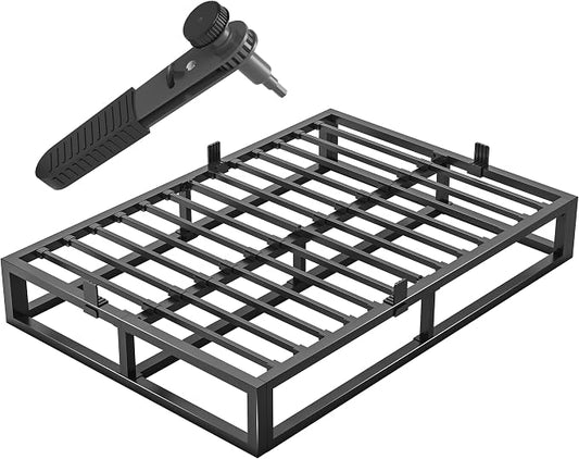 Bilily 10 Inch Full Size Bed Frame with Steel Slat Support,Low Profile Full Metal Platform Bed Frame Support Mattress Foundation,Heavy Duty,No Box Spring Needed,Easy Assembly,Noise Free