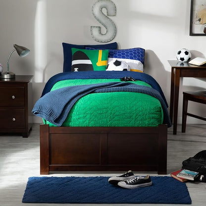 AFI, Concord Twin Platform Bed with Footboard & Storage Drawers, Walnut