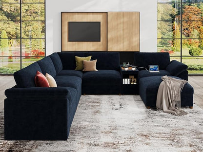 EASE MOOSE Oversized Sectional Sofa, L Shape Modular Deep Seat Couch