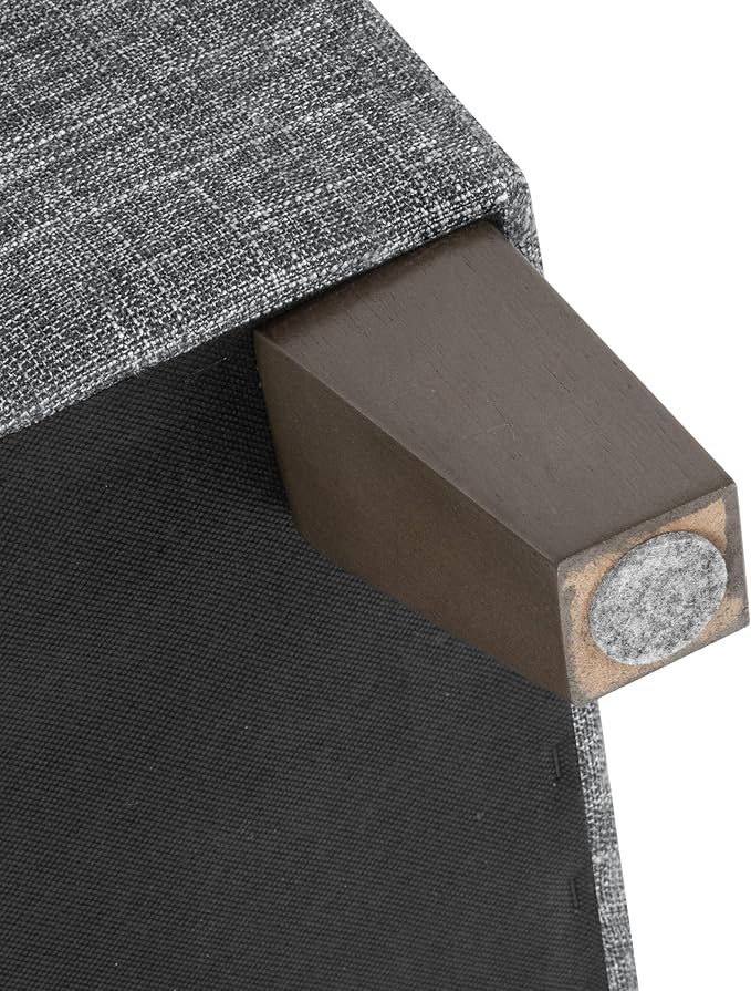 HomePop 24" Medium Square Storage Ottoman - Grey