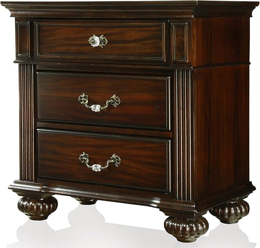 Syracuse Transitional Style Dark Walnut Finish Cal.King Size 6-Piece Bedroom Set