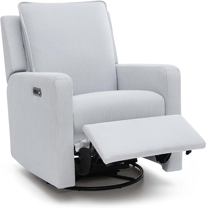 Delta Children - babyGap Harlowe Power Recliner, Sky Blue | Power Recliner with USB-A and Type-C Ports, Greenguard Gold Certified, Stain-Resistant Fabric, Oeko-TEX 100 Certified