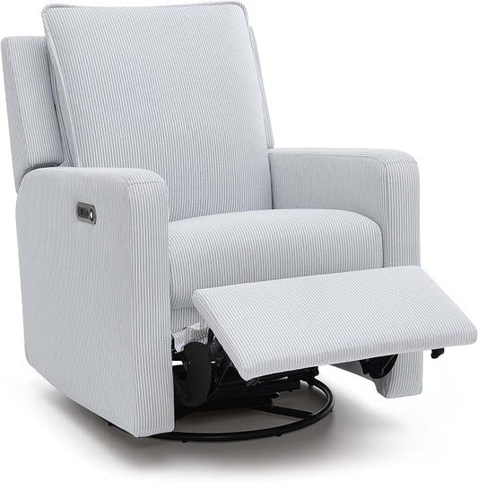 Delta Children - babyGap Harlowe Power Recliner, Sky Blue | Power Recliner with USB-A and Type-C Ports, Greenguard Gold Certified, Stain-Resistant Fabric, Oeko-TEX 100 Certified