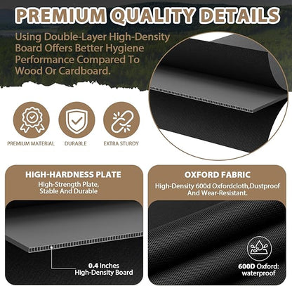 Heavy Duty Bunkie Board King Size 76"x80",10MM Bed Support Board, Anti-Sag Mattress Support for Slatted Bed Frame, Bunk Bed & Platform Bed
