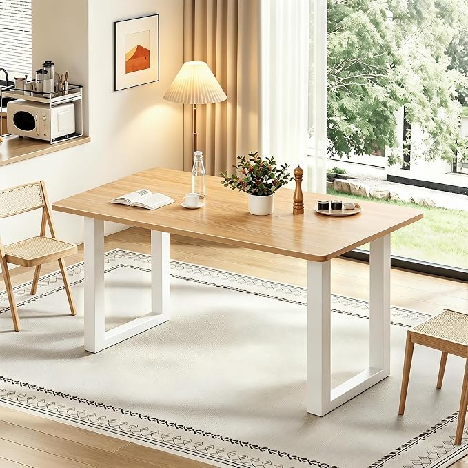 QLLY One-Piece Wood Tabletop, Replacement Board Desktop, Universal Countertop for Table and Workstation (Natural, 39.3x23.6 inch)