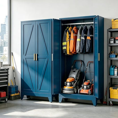 71" H Pantry Cabinet,Metal Storage Cabinets with Doors and Shelves,Tall Food Kitchen Cabinets,Farmhouse Kitchen Cabinet,Freestanding Cabinet