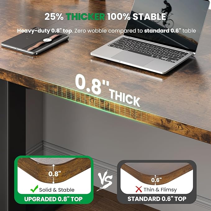 SIAGO Electric Standing Desk Adjustable - 63 x 24 Inch Sit Stand up Desk with 0.8 Inch Thick Tabletop - Adjustable Height Table with 3 Memory Preset, Cable Management for Home Office