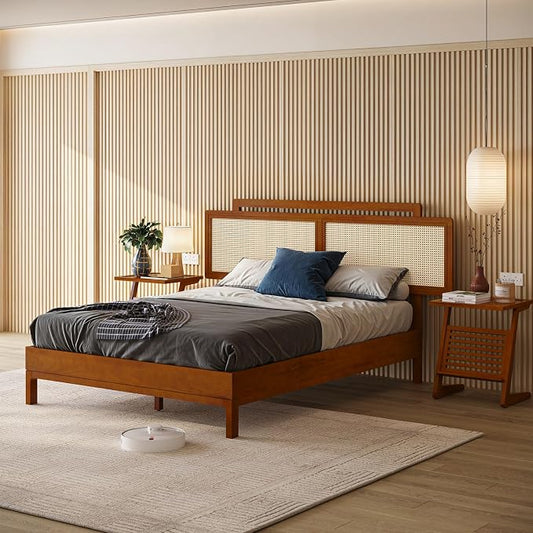 Neil Bed Frame - Queen - Milk Chocolate