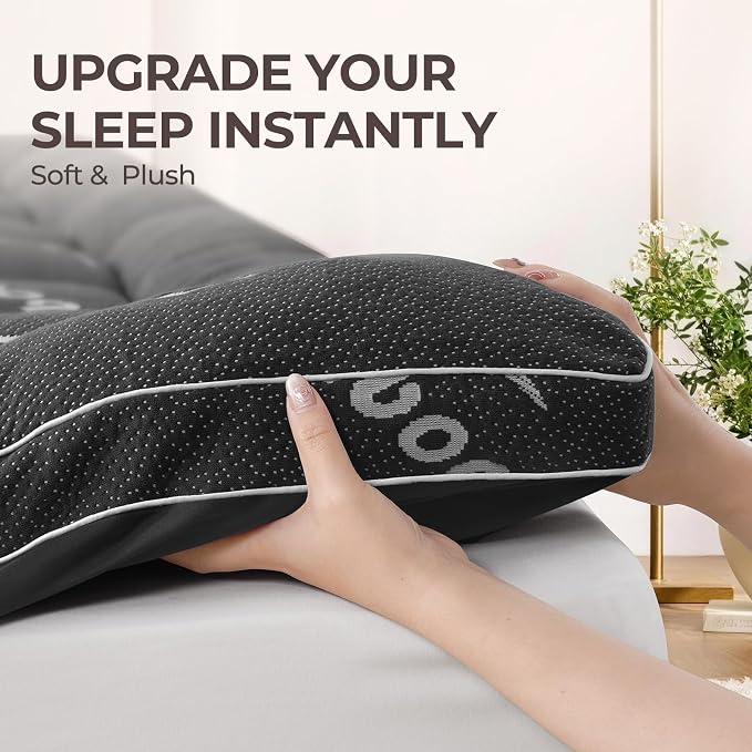 Mattress Topper Queen Size,Viscose Made from Bamboo Extra Thick Mattress Pad 8-21" Deep Pocket Soft Down Alternative Fill Mattress Protector Pillow Top Mattress Cover(60x80 Inches) Dark Gray