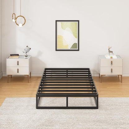 SHLAND Box Spring Twin XL 9 Inch Metal Box Springs Twin XL Size Basics Bed Base, Mattress Foundation, Heavy Duty Structure with Cover, Easy Assembly