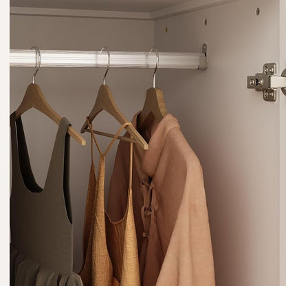 Timechee Almirah for Clothes, 74.8" Tall Bedroom Closet Storage Cabinet with Doors and Shelves, Hanging Rod, 2 Door Narrow Bathroom Storage Cabinet, White Narrow Wardrobe Clothes Closet for Bedroom