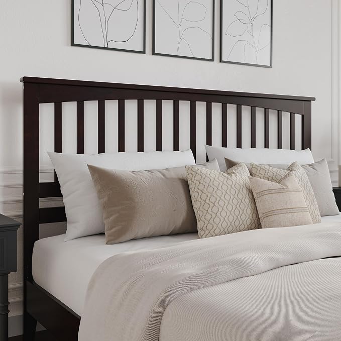 AFI, Mission King Solid Wood Headboard, Espresso