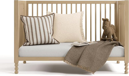 Storkcraft Rio 5-in-1 Convertible Crib and Toddler Guardrail – GREENGUARD Gold Certified, Toddler Bed Conversion Kit Included, Fits Baby Crib Mattress, Converts to Full Bed (Driftwood)